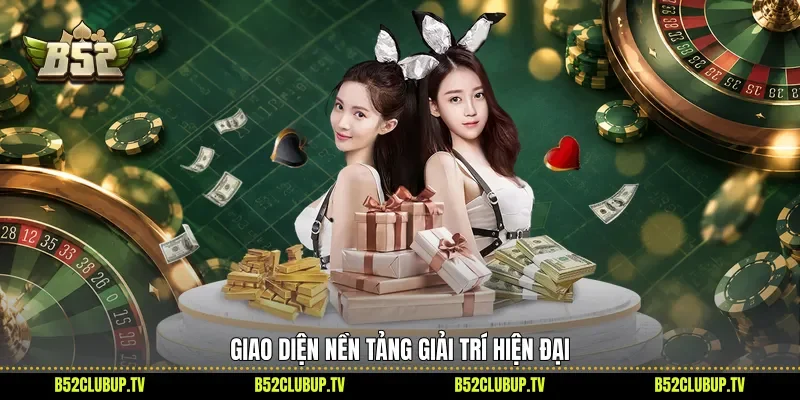 Giao diện nền tảng giải trí hiện đại