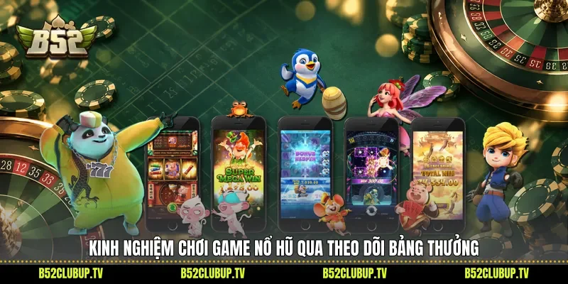 Kinh nghiệm chơi game nổ hũ qua theo dõi bảng thưởng