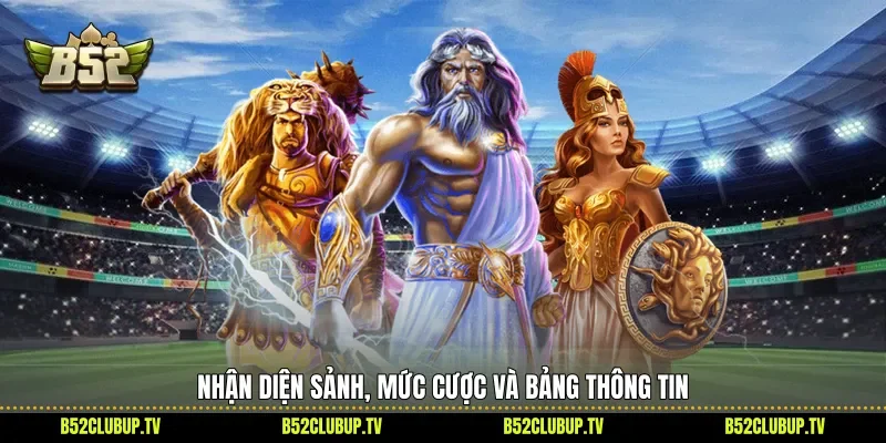 Nhận diện sảnh, mức cược và bảng thông tin